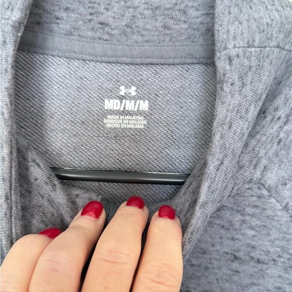 Under Armour Rival Fleece Half-Zip Long-Sleeve Pullover - Picture 2 of 3